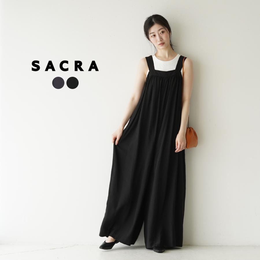 SACRA（ファッション） サクラ SACRA レーヨン シルク サロペット 