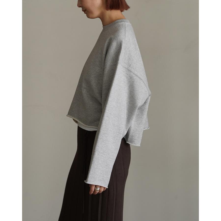 h*u様 SACRA フリースクロップドトップ グレー SACRA（サクラ） SALE！サクラ クロップド丈 スウェット レディース