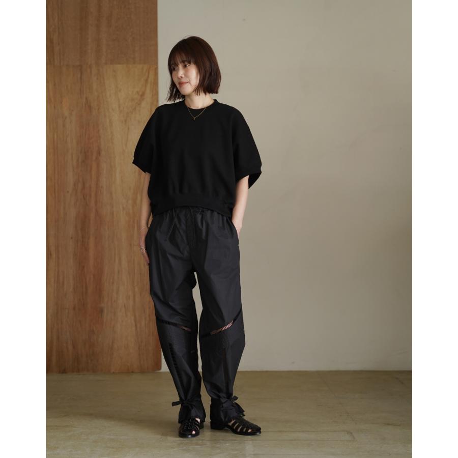 お値下げ！SACRA サクラ　新作　五分丈袖Tシャツ　黒 SACRA（サクラ） カットソー プレミアムコットン 125145091 日本製