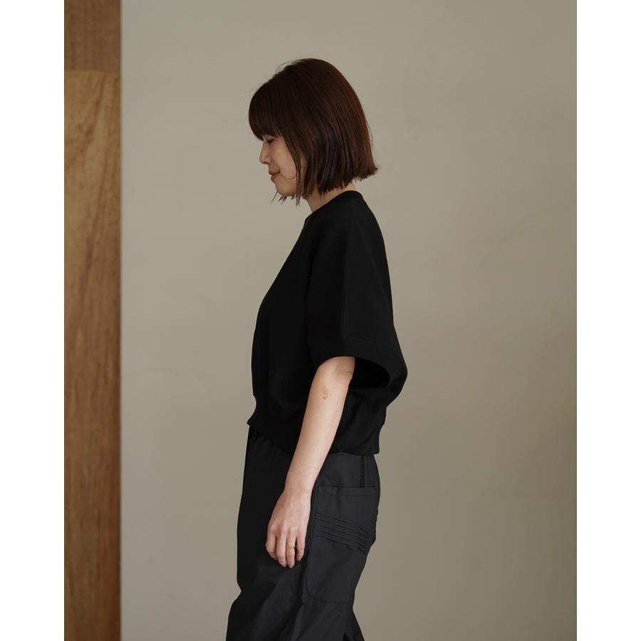 SACRA（サクラ） ポイント10倍 カットソー ダブルニット クロップド丈