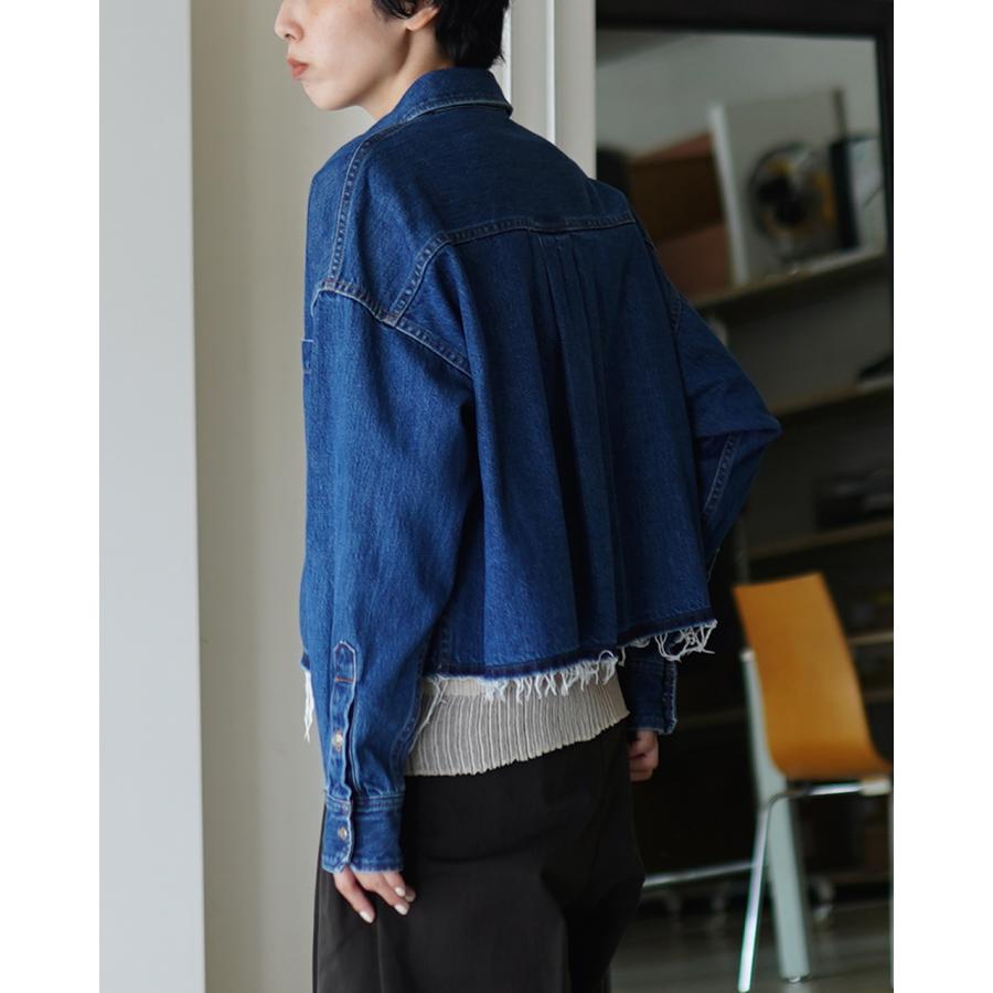 サクラ SACRA オーセンティック デニム クロップド シャツ レディース