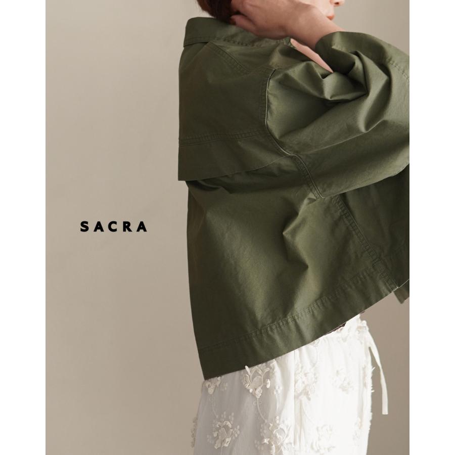 SACRA（サクラ） シャツ コットンホースクロス クロップドシャツ