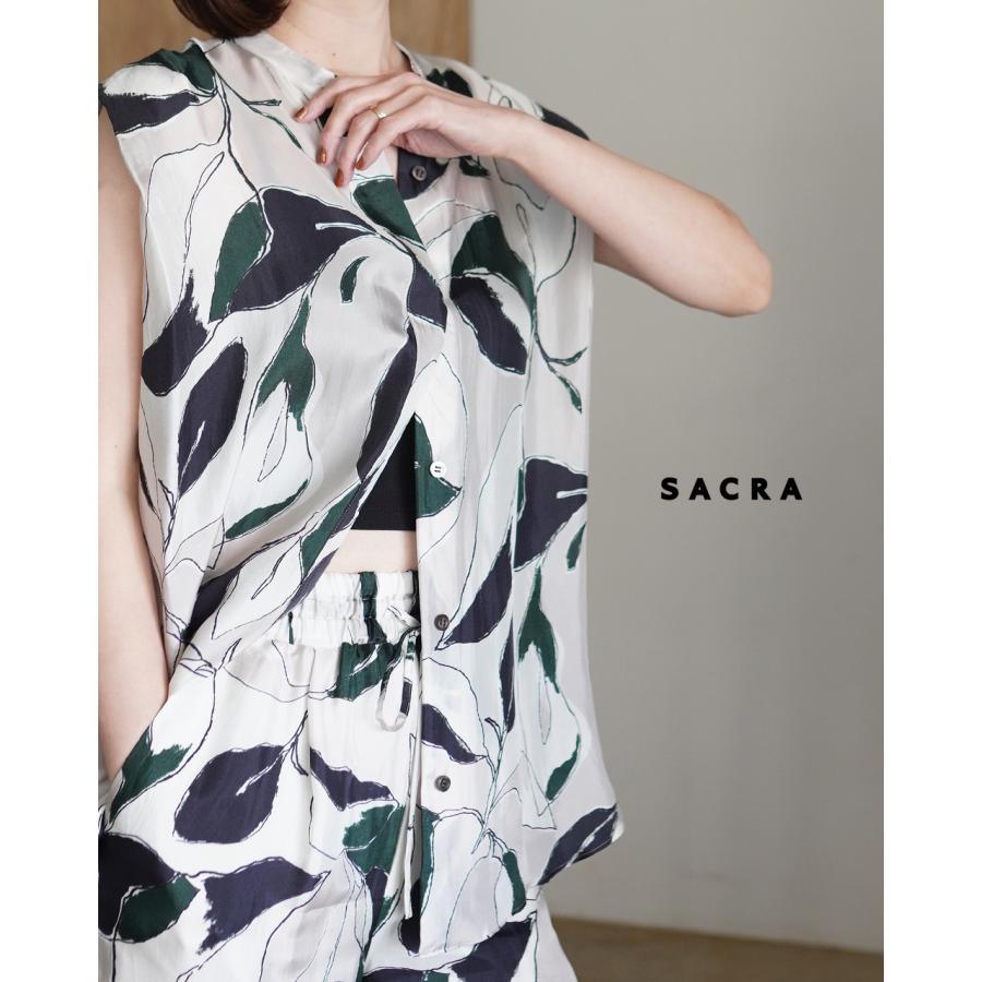 SACRA（サクラ） 期間限定P10倍 モダン リーフ トップ レディース