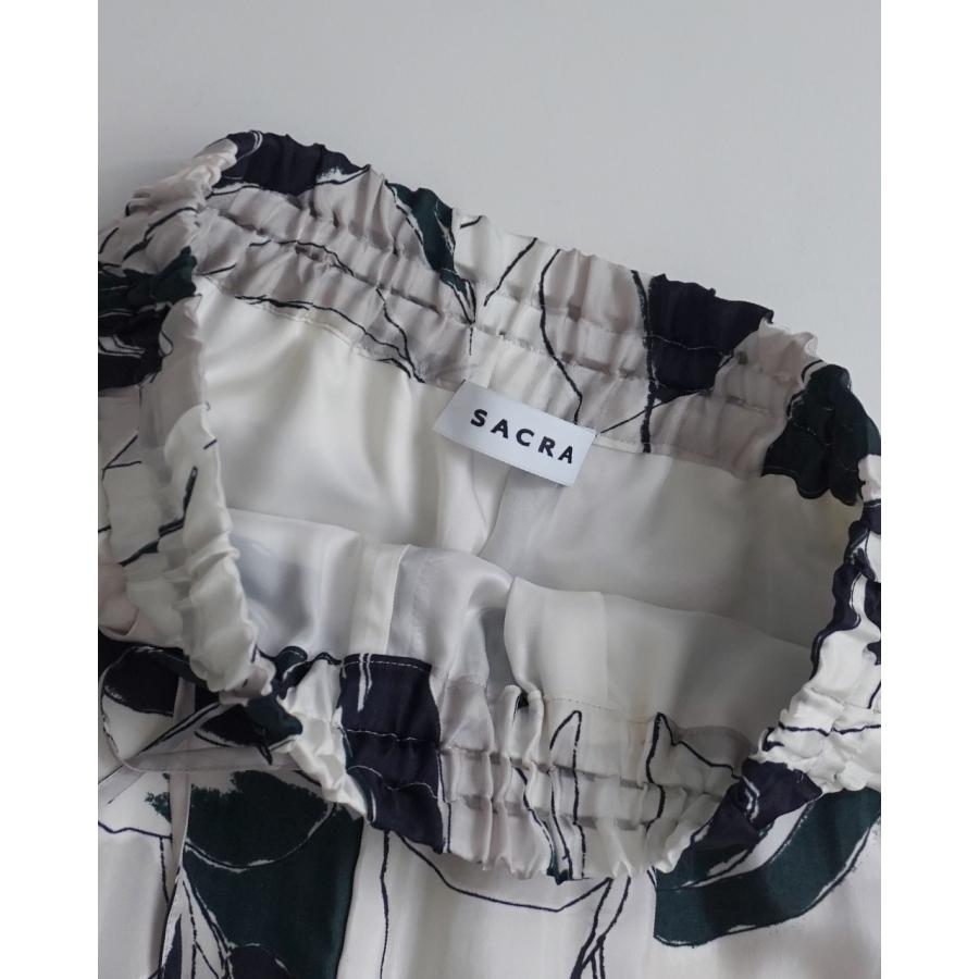SACRA（サクラ） ワイドパンツ モダン リーフ パンツ レディース