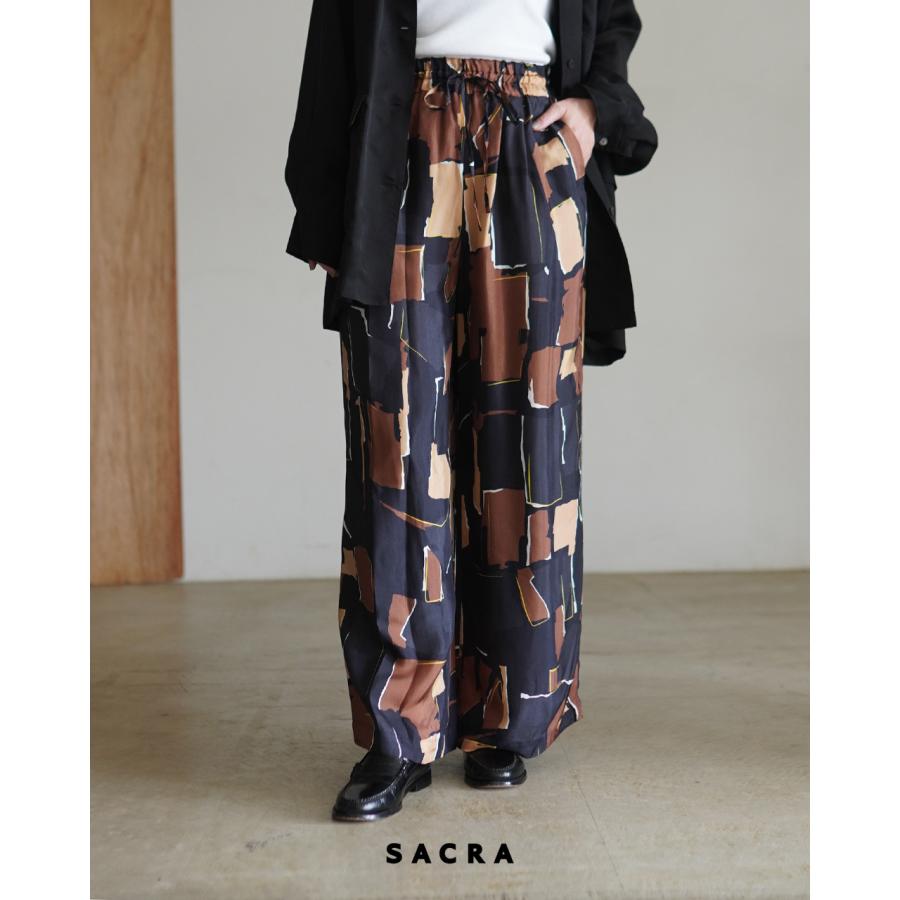 SACRA（サクラ） パンツ ジオメトリック ペインティング パンツ