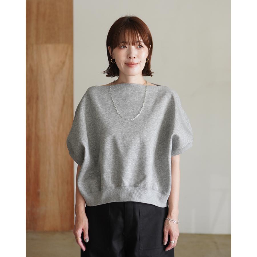 SACRA ダブルニットクロスプルオーバー SACRA（サクラ） ダブルニットクロストップ レディース DOUBLE KNITTED