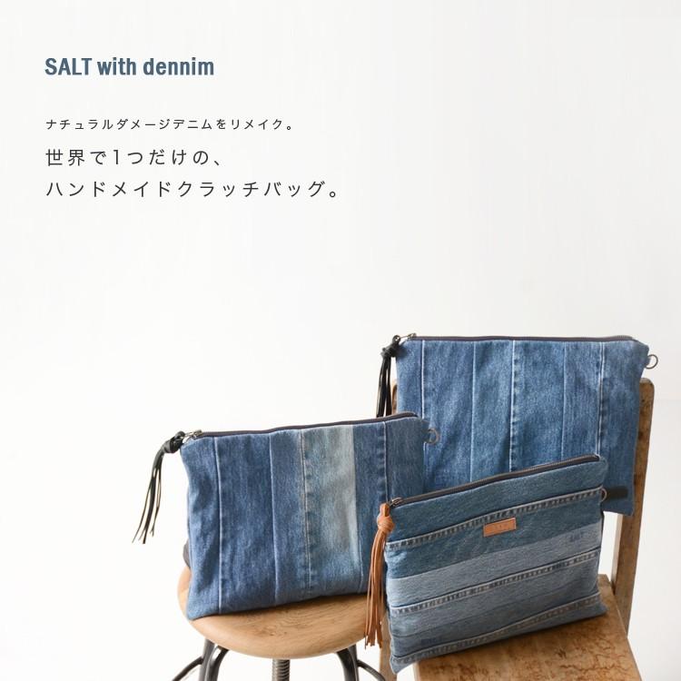 ソルトウィズデニム Salt With Dennim ヴィンテージデニム レザーフリンジ クラッチバッグ Unisex 送料無料 Salt Clutch Crouka Yahoo 店 通販 Yahoo ショッピング
