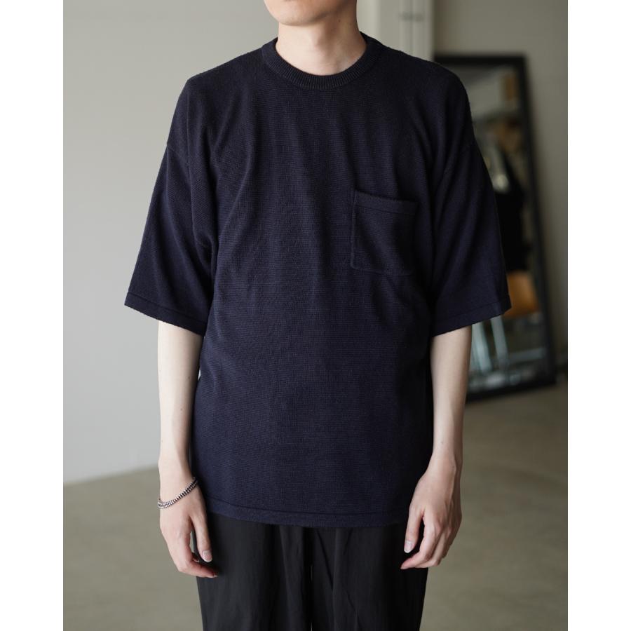 SALE！サンモント SANMONT シルクニット半袖クルーネック メンズ 26s