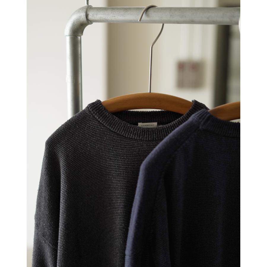 SALE！サンモント SANMONT シルクニット半袖クルーネック メンズ 26s
