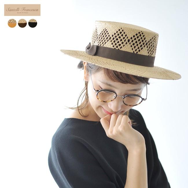 Santelli Francescaストローパイピングハット Santelli Francesca（サンテッリフランチェスカ）の「【Santelli