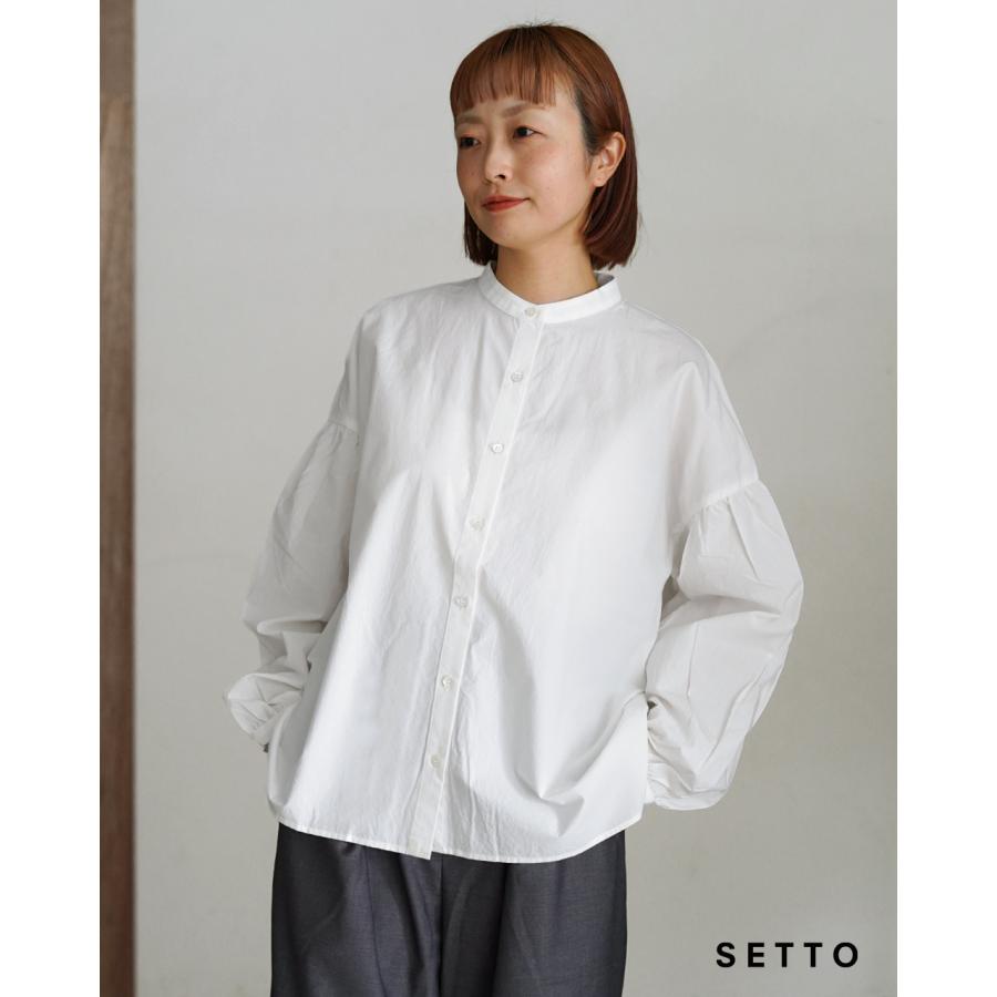 SETTO（セット） シャツ パフィーシャツ PUFFY SHIRT 長袖シャツ 青
