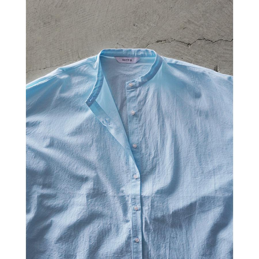 SETTO（セット） シャツ パフィーシャツ PUFFY SHIRT 長袖シャツ 青