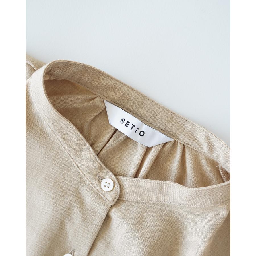 セット SETTO ファームズシャツ FARMS SHIRT シャツ 長袖 バンドカラー 