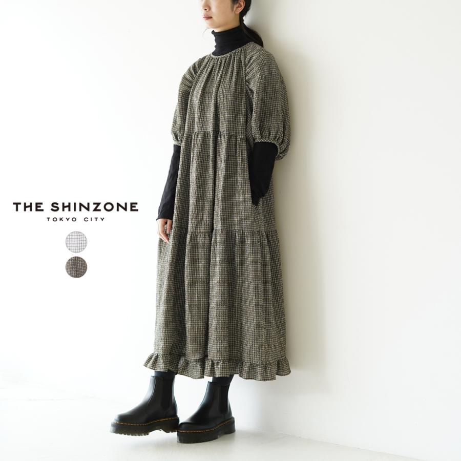 シンゾーン THE SHINZONE チェック ティアード ワンピース CHECK 