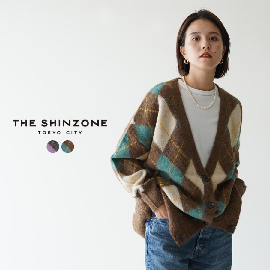 シンゾーン THE SHINZONE シャギー アーガイル カーディガン SAGGY  