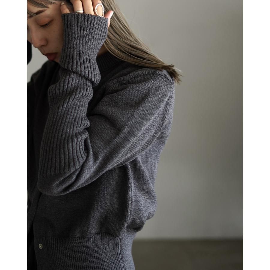 【未使用】THE SHINZONE シンゾーン ロングリブカーディガン グレー THE SHINZONE/シンゾーン ロングリブカーディガン LONG RIB