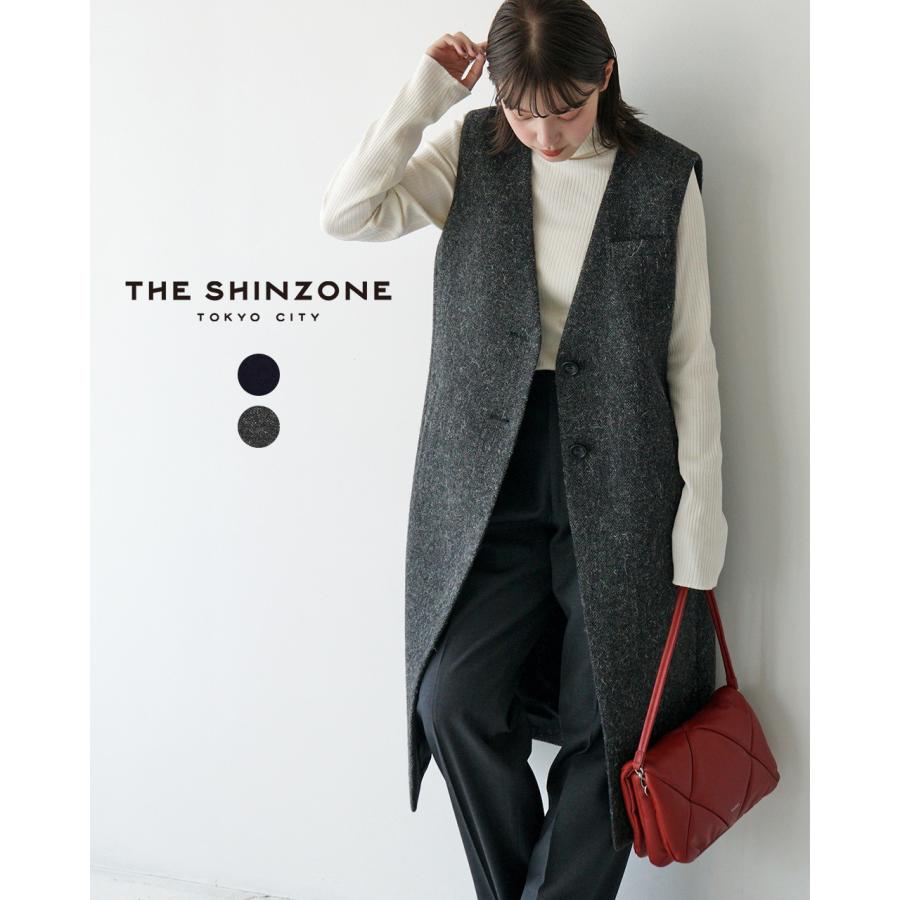 THE SHINZONE SALE シンゾーン ロングジレ ロング ジレ ヘリンボーン 