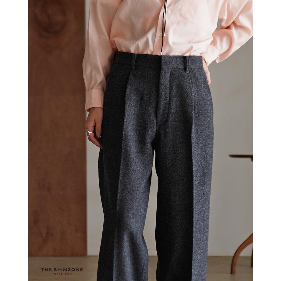 シンゾーン THE SHINZONE パンツ ウール セミフレアパンツ WOOL SEMI