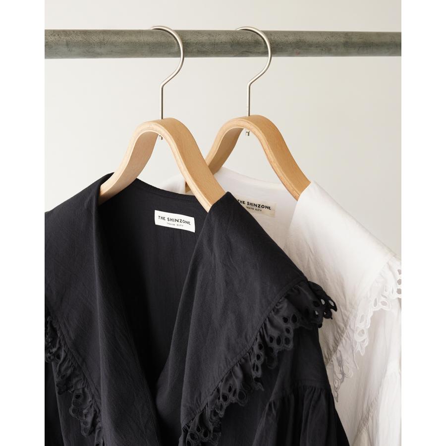 45rpm カシュクールブラウス　インディゴ　チャイナ　日本製 R by 45rpm カシュクールブラウス インディゴ チャイナ 日本製