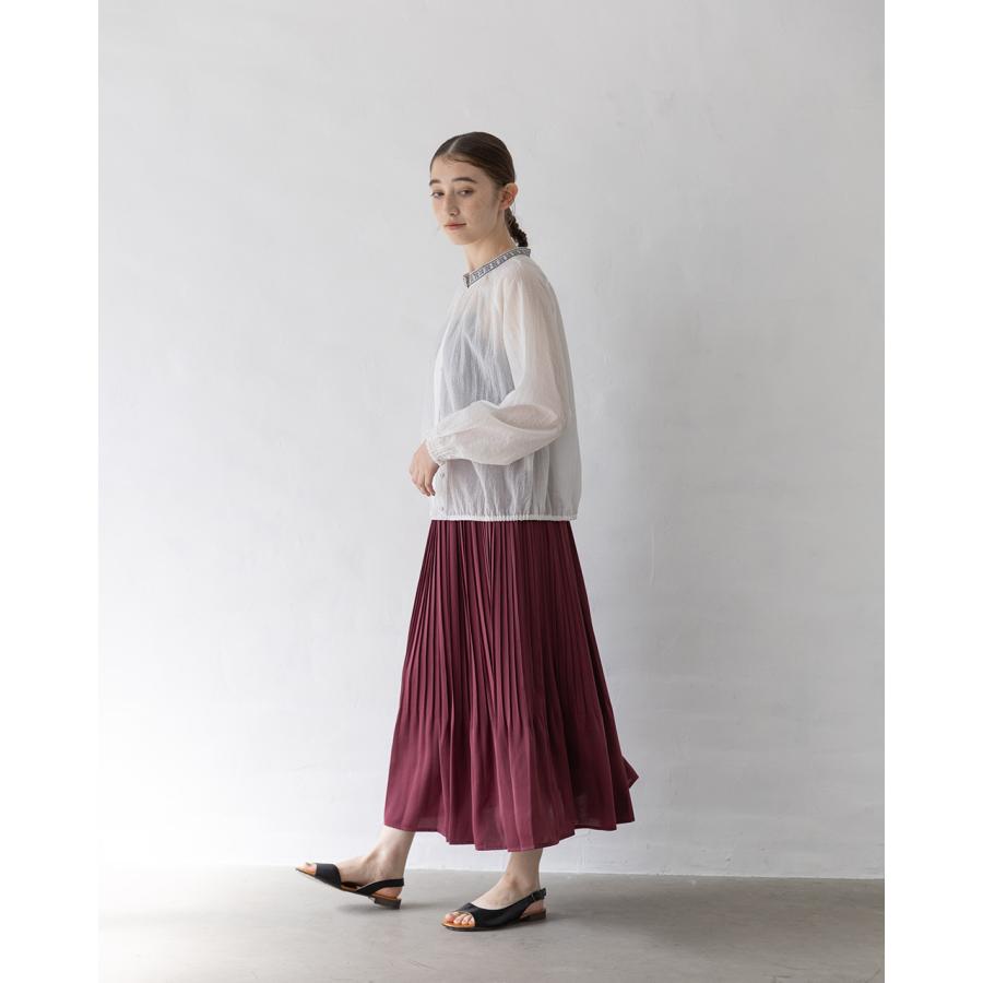 sosotto（ソソット） ロングスカート アンティークサテン消しプリーツ