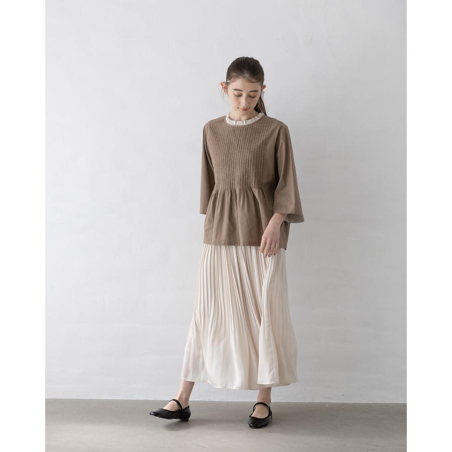 sosotto（ソソット） ロングスカート アンティークサテン消しプリーツ