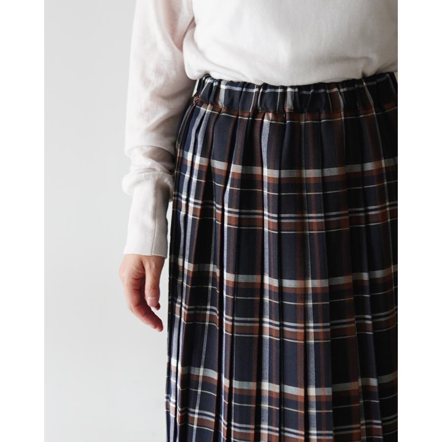sosotto（ソソット） ロングスカート チェック 切替 プリーツスカート