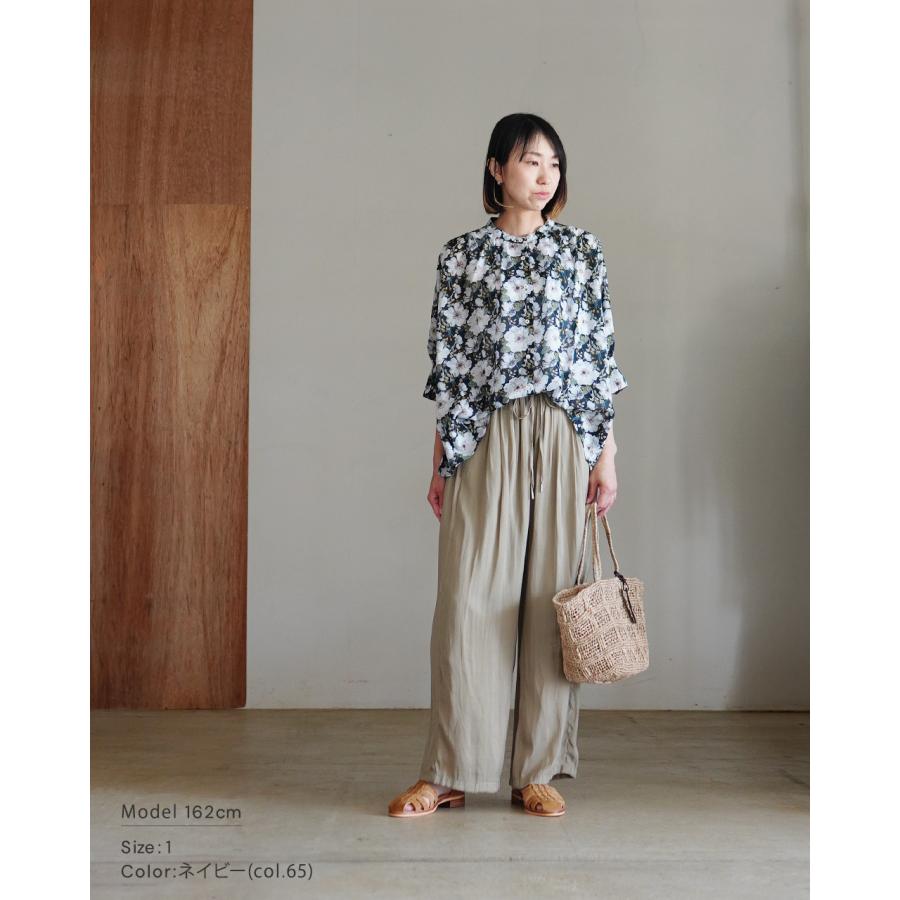 sosotto（ソソット） sosotto LIBERTYシルフローンギャザーブラウス6部