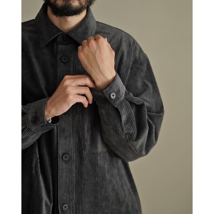 STONE  25AW OVERSHIRT コーデュロイ Maison MIHARA YASUHIRO - 【25AW】レイヤード コーデュロイ シャツ