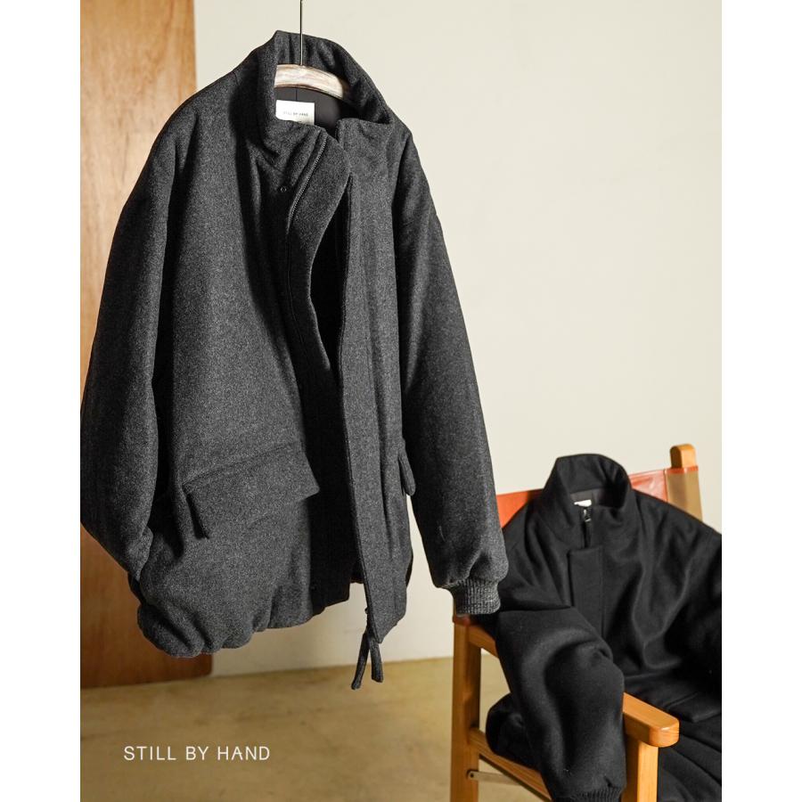 〈STILL BY HAND〉リネン ウール ブルゾン 46サイズ チャコール STILL BY HAND スティルバイハンド 「リネン・ウール素材