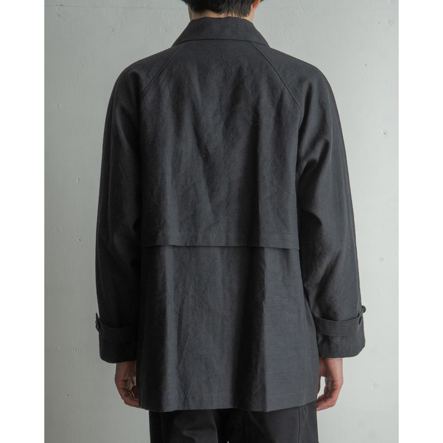 24SS stillbyhandコットン×リネンツイルスタンドカラーハーフコート 24SS stillbyhandコットン×リネンツイルスタンドカラーハーフコート