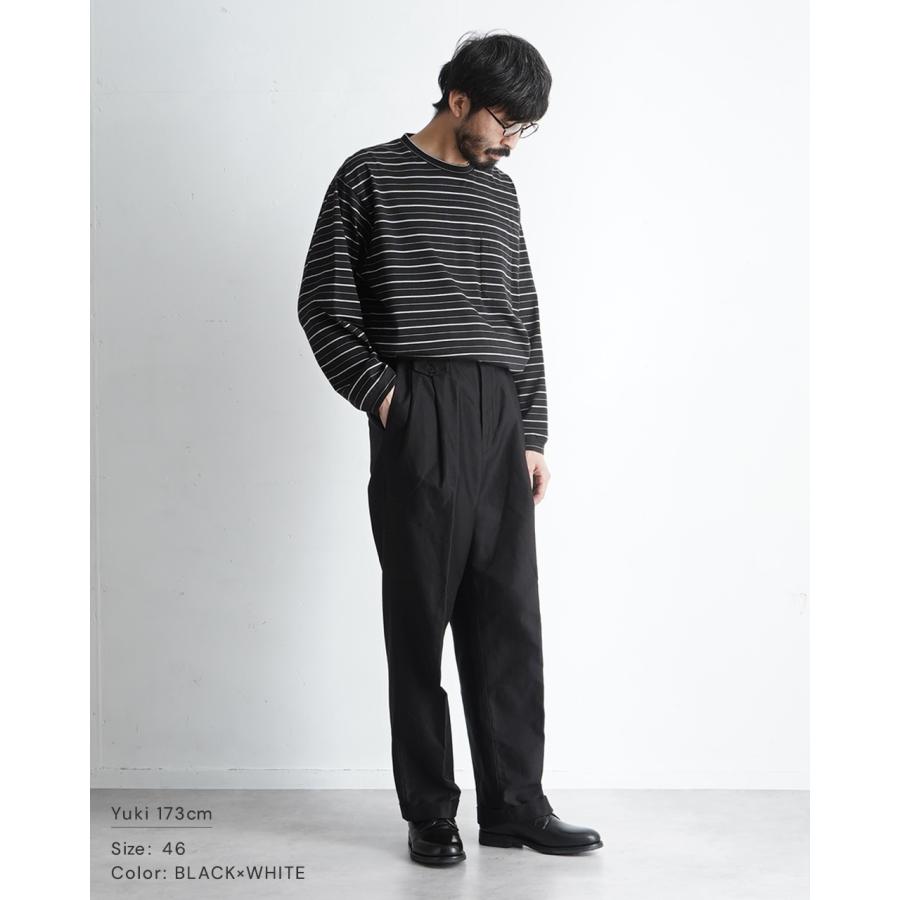 新品 STILL BY HAND Striped long sleeve 46 STILL BY HAND / スティル バイ ハンド】Border Long Sleeve Tee