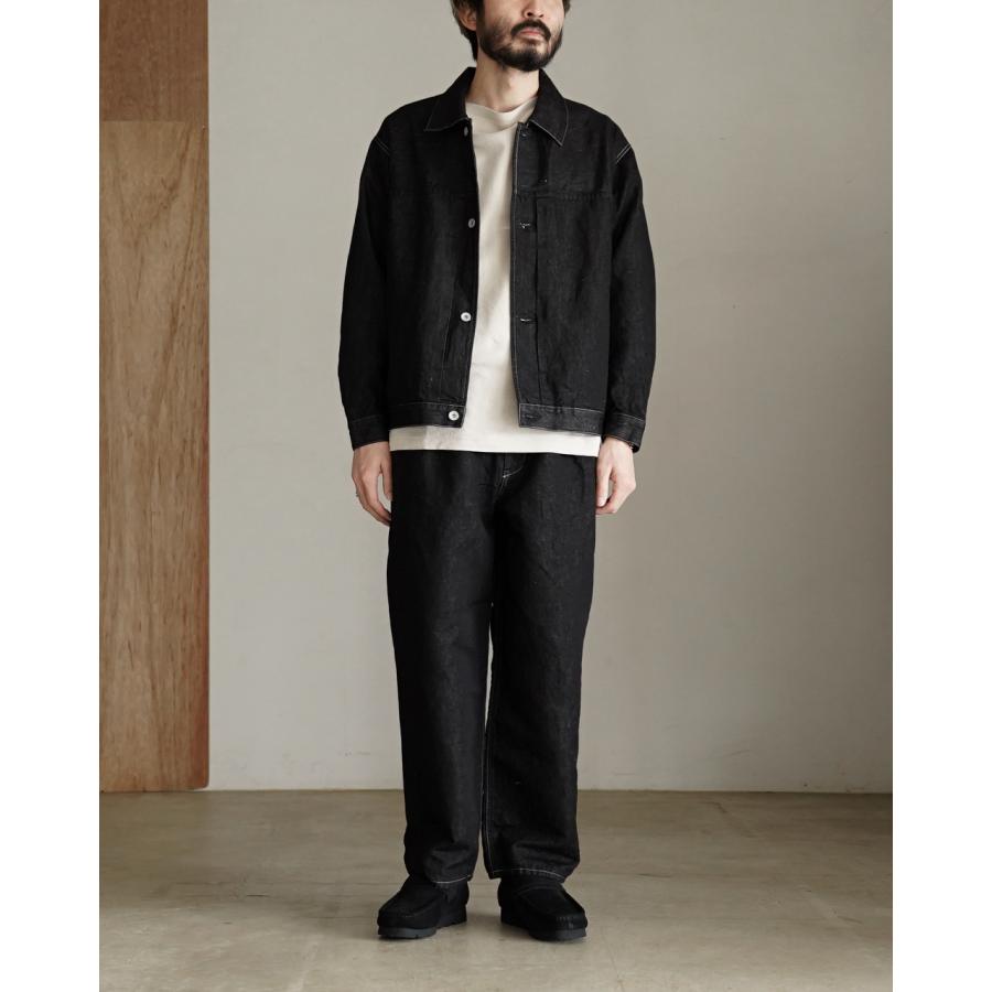 STILL BY HAND 黒ジャケット STILL BY HAND（スティルバイハンド）Wool Siege Coverall Jacket