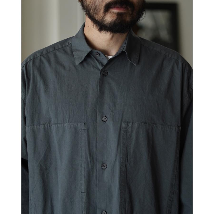 STILL BY HAND ガーメントダイオーバーシャツ　サイズ48 スティルバイハンド STILL BY HAND スキッパーシャツ メンズ