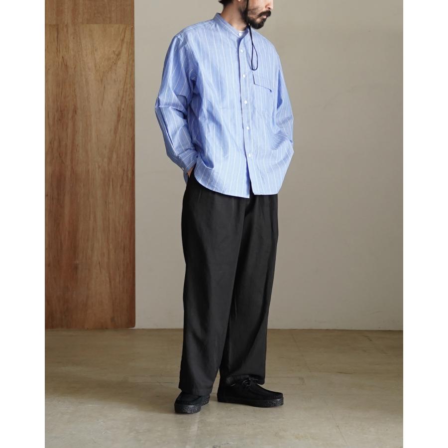 【春物】STILL BY HAND スティルバイハンド バンドカラーシャツ STILL BY HAND（スティルバイハンド） シャツ コットン ラミー バンド