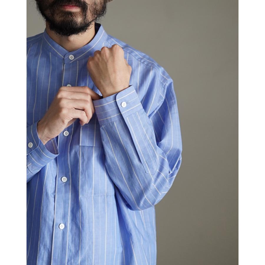 【春物】STILL BY HAND スティルバイハンド バンドカラーシャツ STILL BY HAND（スティルバイハンド） シャツ コットン ラミー バンド