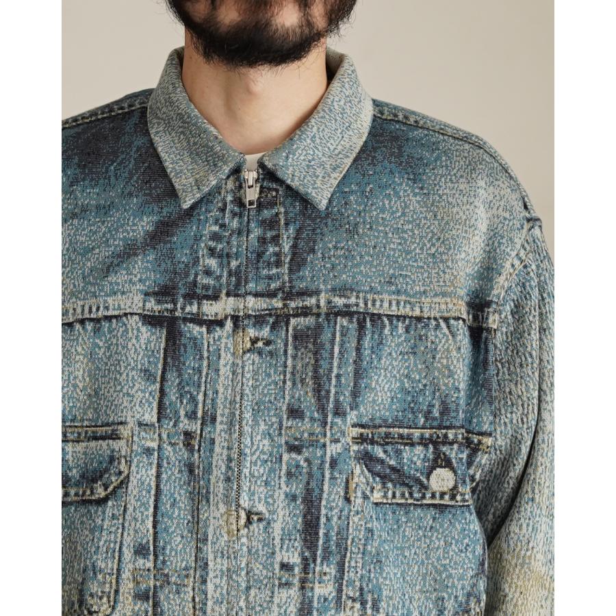 トルク TOLQ ニットデニムジャケット メンズ Knit Denim Jacket 26-1104の画像