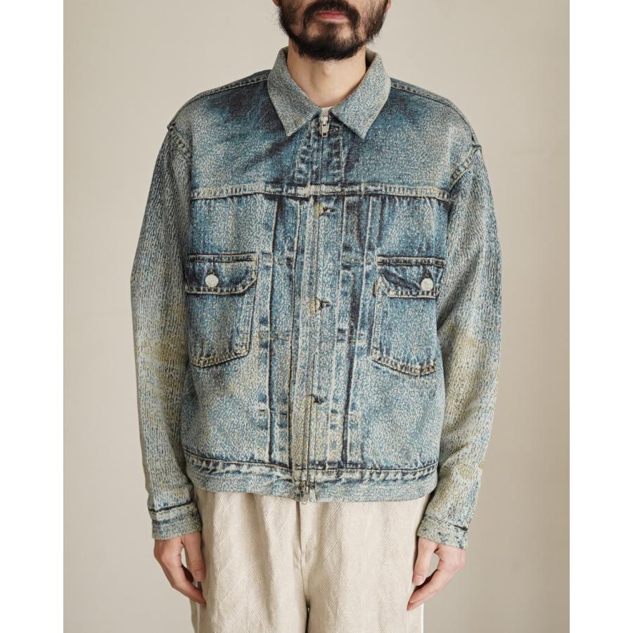 トルク TOLQ ニットデニムジャケット メンズ Knit Denim Jacket 26-1104の画像