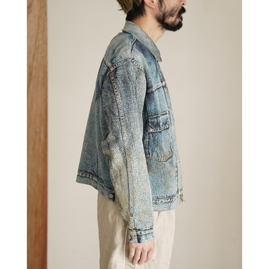トルク TOLQ ニットデニムジャケット メンズ Knit Denim Jacket 26-1104の画像