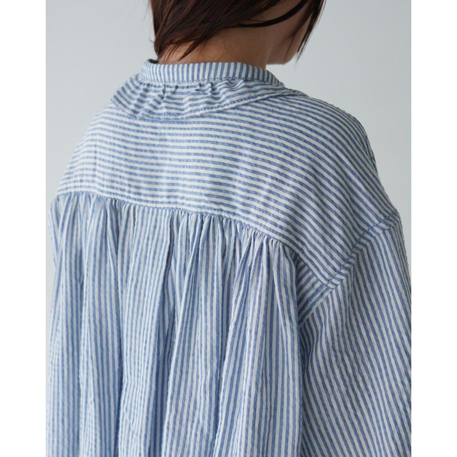 tumugu（ツムグ） SALE！ツムグ ふわふわストライプ フリルブラウス
