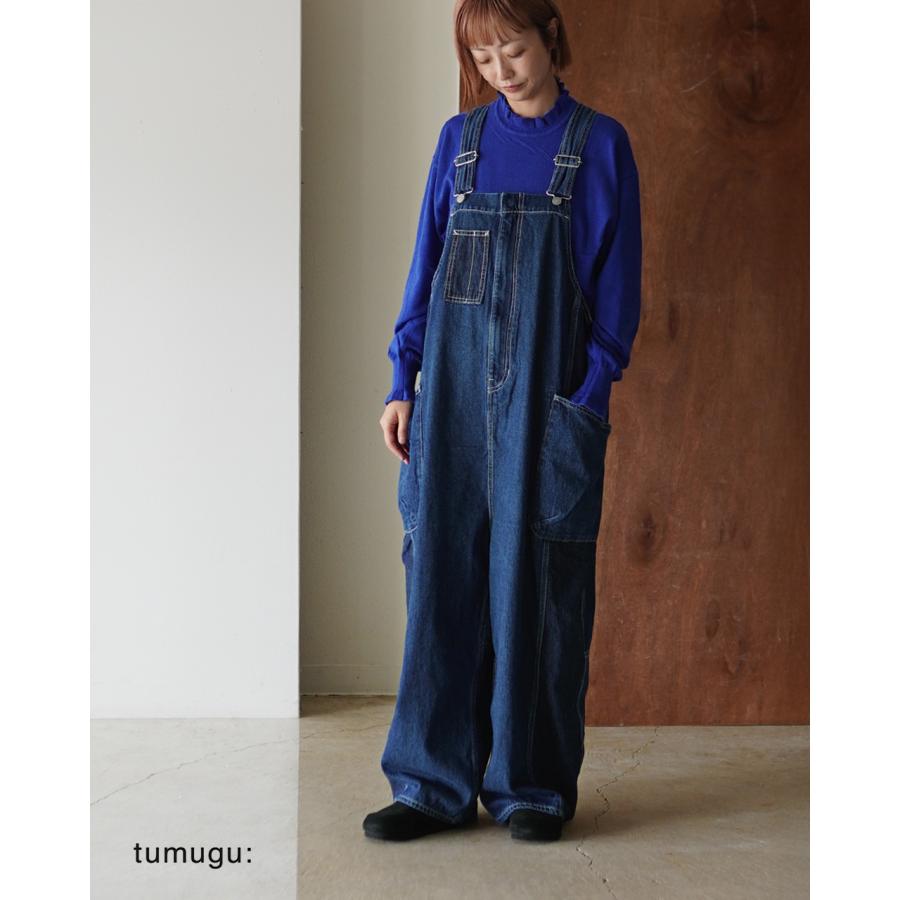 tumugu ツムグ サロペット キナリヘリンボンオックス 10ozデニム