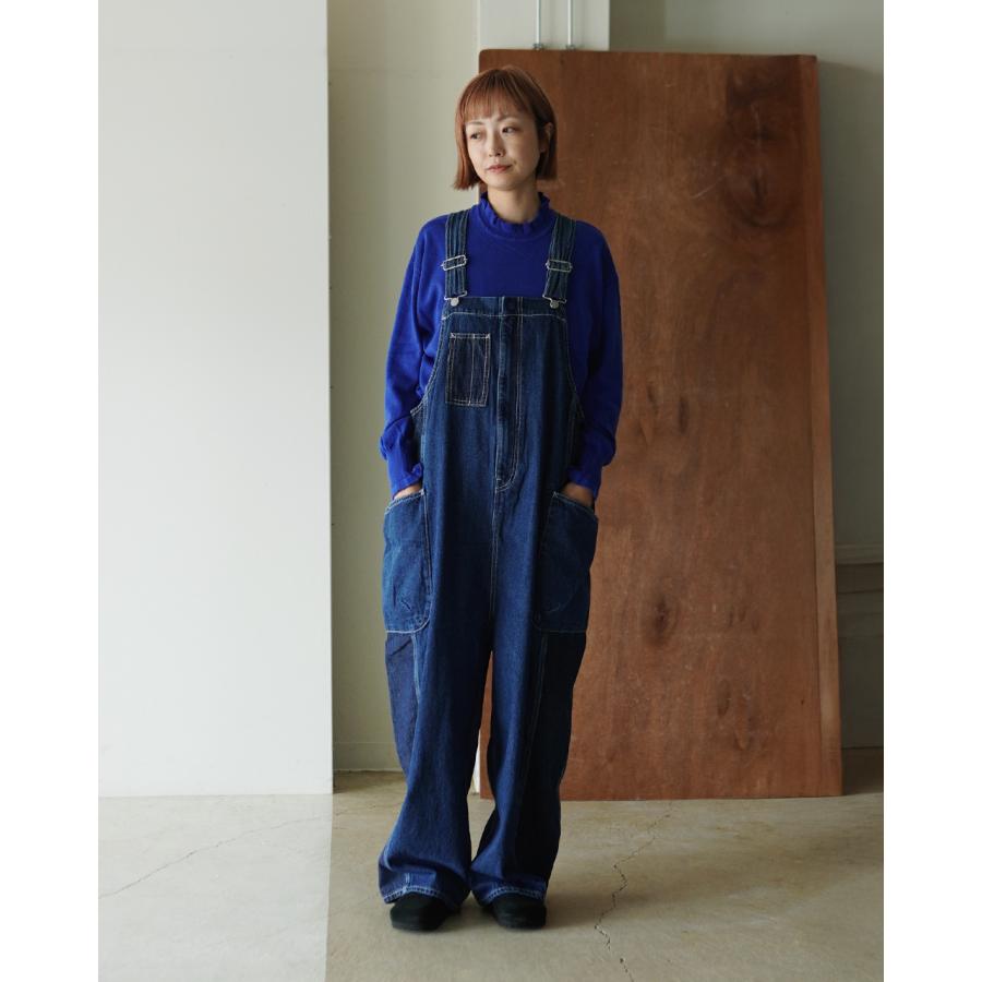 ツムグ tumugu サロペット オーバーオール ブラック フリーサイズ tumugu｜コットンヘンプウェザーオールインワン つなぎ