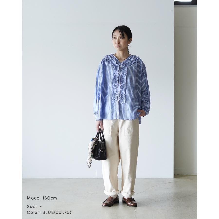 ツムグ　リネン　ブラウス　日本製　美品 tumugu:（ツムグ） | 40リネンレース ブラウス | hapuna&Co.（ハプナ