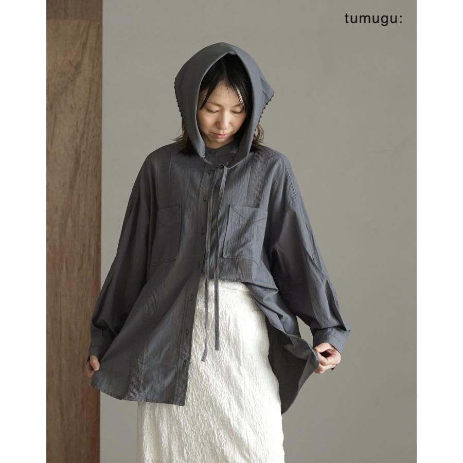 tumugu（ツムグ） チュニックシャツ ふわふわコットン レディース