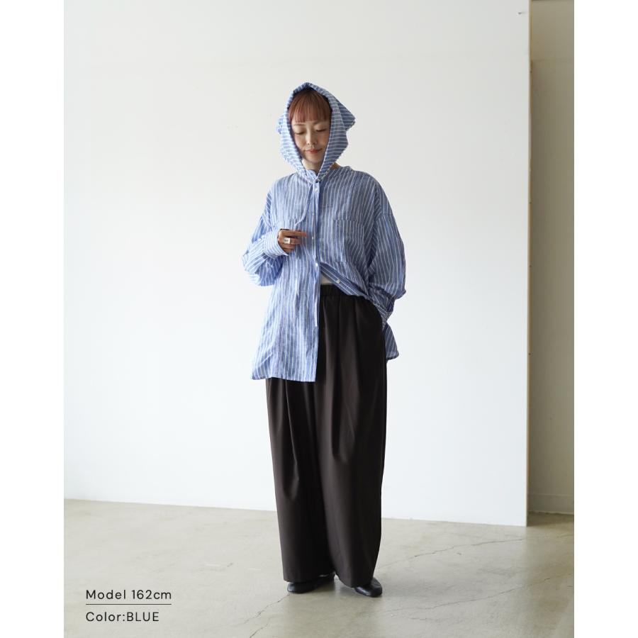 tumugu（ツムグ） SALE！ツムグ シャツ テンセルリネンストライプ