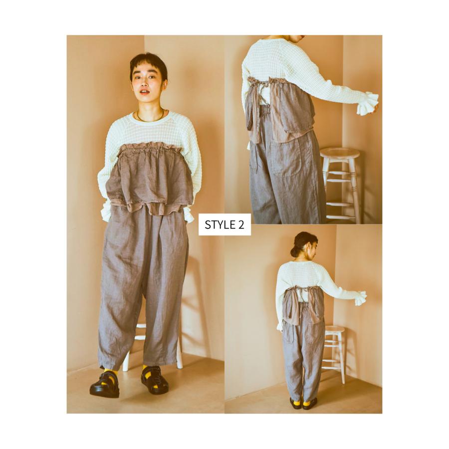 tumugu（ツムグ） パンツ ソリトリネン3×コットンリネン ボイルガーゼ