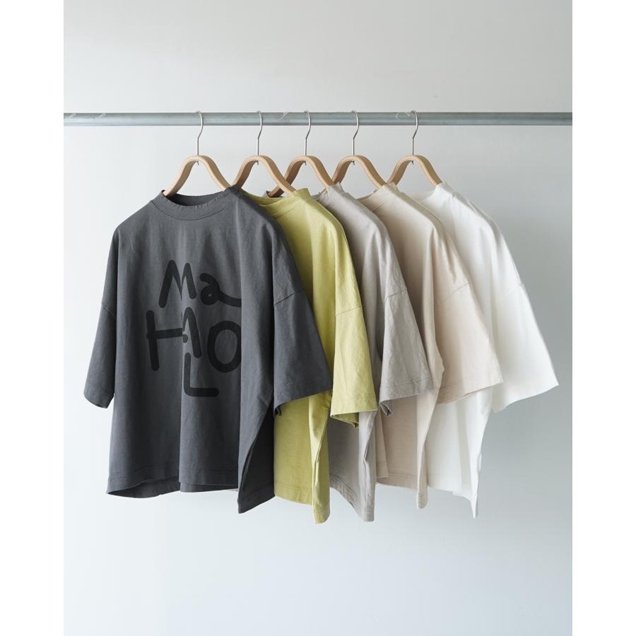 SALE！ツムグ tumugu ラフィ天竺 プリントTシャツ レディース ロゴT 半袖 ドロップショルダー TC25104 tumugu SALE！ツムグ ラフィ天竺 プリントTシャツ レディース