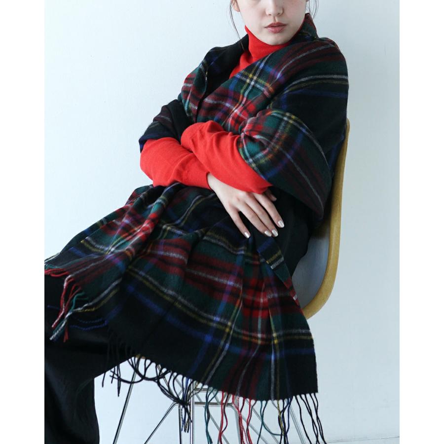 ツイードミル TWEEDMILL ブランケット マフラー ラムウール 大判