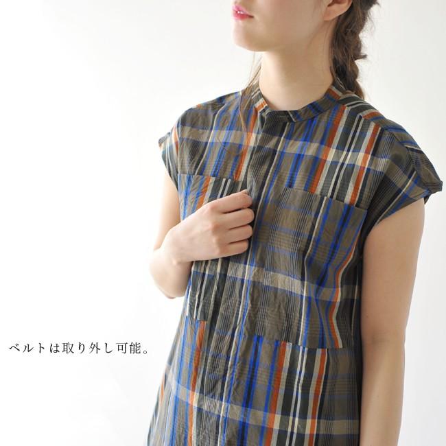 unfil ボイルコットンギンガムチェックシャツワンピース | www