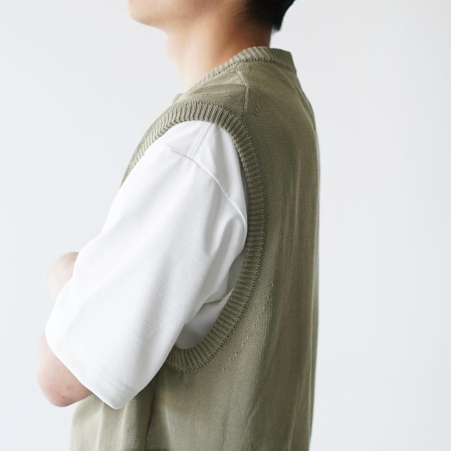 アウトレット アンフィル unfil オーガニック コットン コイルド ヤーンニット ベスト organic cotton coiled yarn-knit vest WHSP-UU009｜crouka｜13