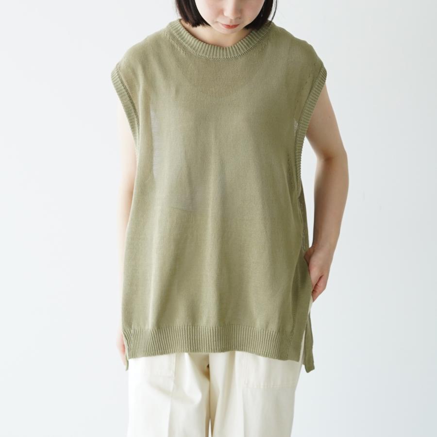 アウトレット アンフィル unfil オーガニック コットン コイルド ヤーンニット ベスト organic cotton coiled yarn-knit vest WHSP-UU009｜crouka｜08